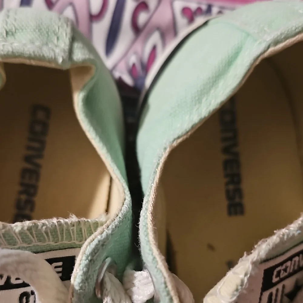 Converse Girl's All Star Mint Green Sneakers Size 2 Like New